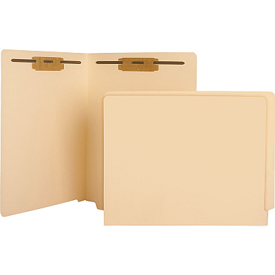 Business Source Straight Tab Cut Letter Recycled Fastener Folder (BSN17262)