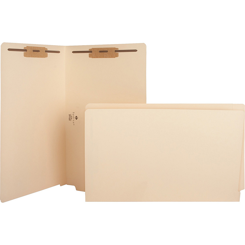 Business Source Straight Tab Cut Legal Recycled Fastener Folder (BSN17265)
