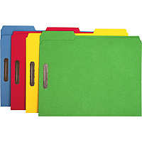 Business Source 1/3 Tab Cut Letter Recycled Fastener Folder (BSN17571)