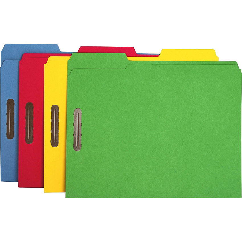 Business Source 1/3 Tab Cut Letter Recycled Fastener Folder (BSN17571)