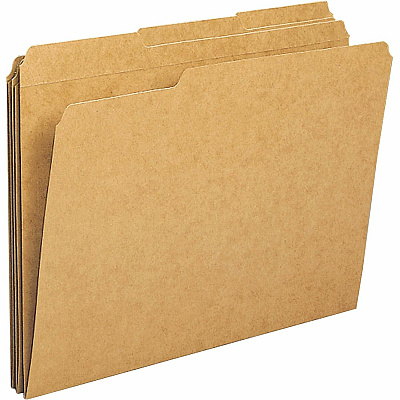 Business Source 1/3 Tab Cut Letter Recycled Classification Folder (BSN20890)
