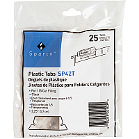 Business Source Plastic Clear Tabs (BSN42T)