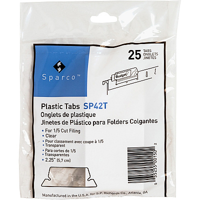 Business Source Plastic Clear Tabs (BSN42T)