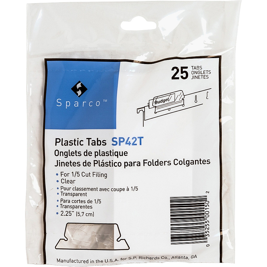 Business Source Plastic Clear Tabs (BSN42T)