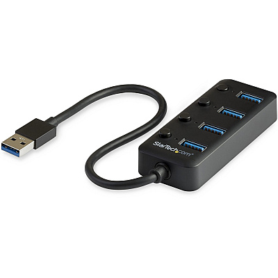 StarTech 4 Port Usb 3.0 Hub - Usb-a Port Switches (HB30A4AIB)