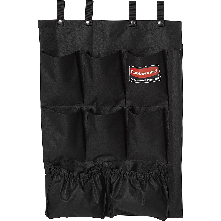 Rubbermaid Commercial Janitor's Cart 9-pocket Hanging Organizer (RCPFG9T9000BLA)