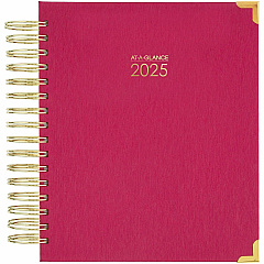 At-A-Glance Harmony Hardcover Daily Monthly Planner, Berry, Medium, 7" x 8 3/4" (609980659)