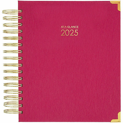 At-A-Glance Harmony Hardcover Daily Monthly Planner, Berry, Medium, 7" x 8 3/4" (609980659)