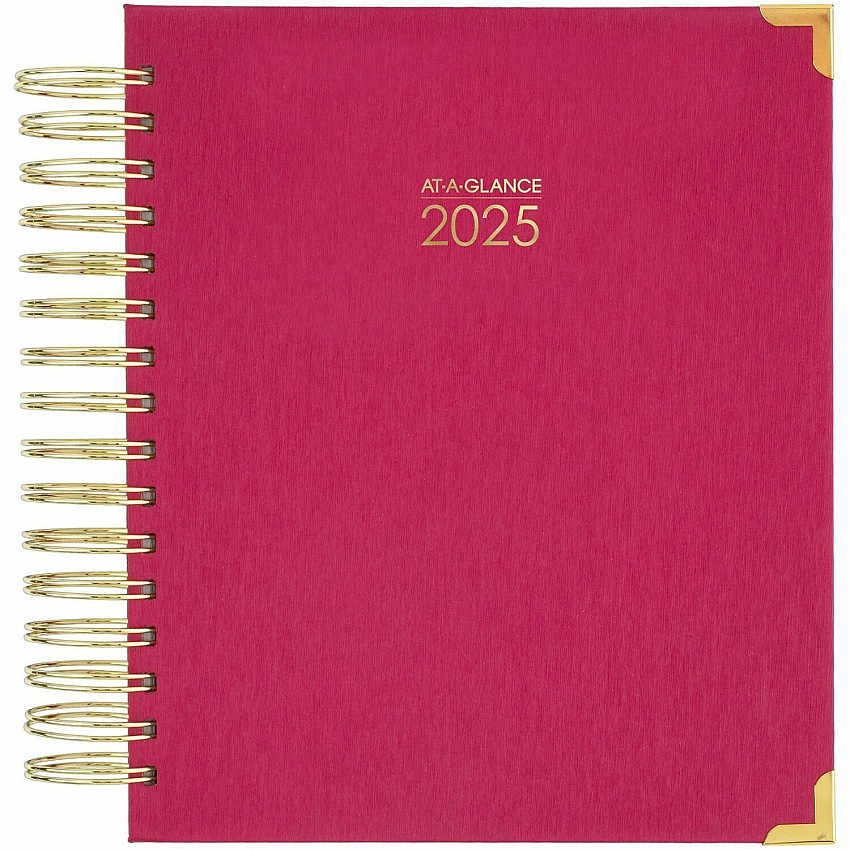 At-A-Glance Harmony Hardcover Daily Monthly Planner, Berry, Medium, 7" x 8 3/4" (609980659)