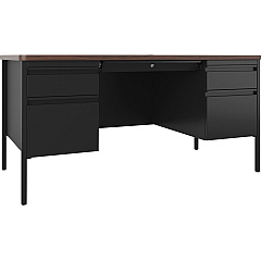 Lorell Fortress Series Double-Pedestal Teachers Desk (LLR66941)