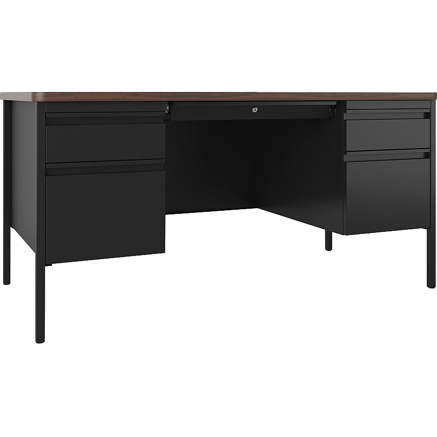 Lorell Fortress Series Double-Pedestal Teachers Desk (LLR66941)