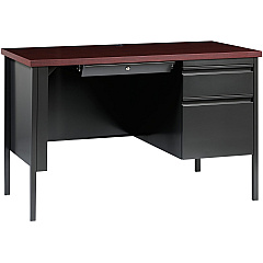Lorell Fortress Series 45-1/2" Right Single-Pedestal Desk (LLR66949)