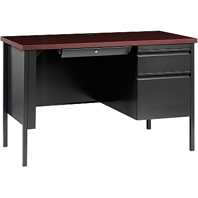 Lorell Fortress Series 45-1/2" Right Single-Pedestal Desk (LLR66949)