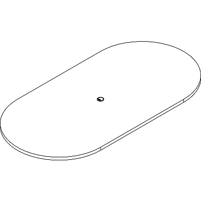 Lorell Prominence 2.0 Racetrack Conference Tabletop (LLRPRT4896ES)