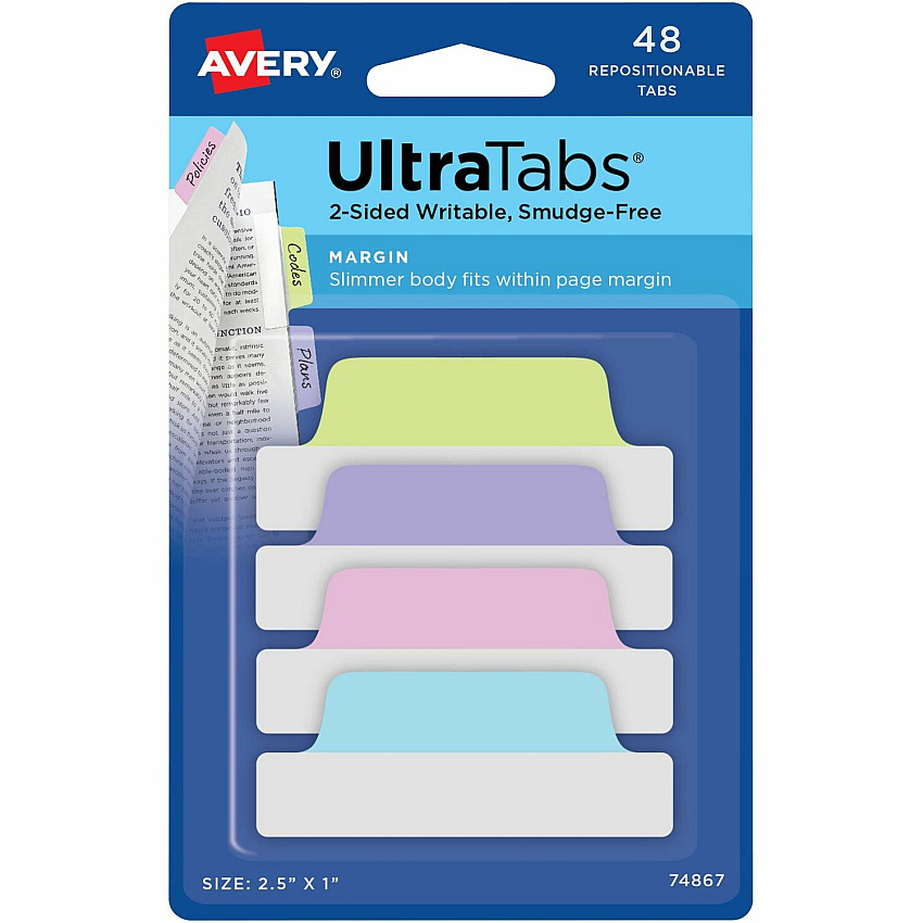 Avery UltraTabs Repositionable Margin Tabs (AVE74867)