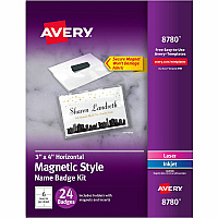 Avery Secure Magnetic Name Badges with Durable Plastic Holders and Heavy-duty Magnets (AVE8780)
