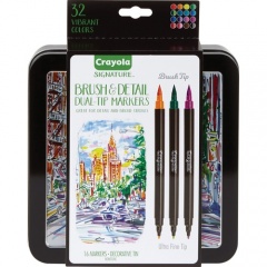 Crayola Brush & Detail Dual Tip Markers (586501)