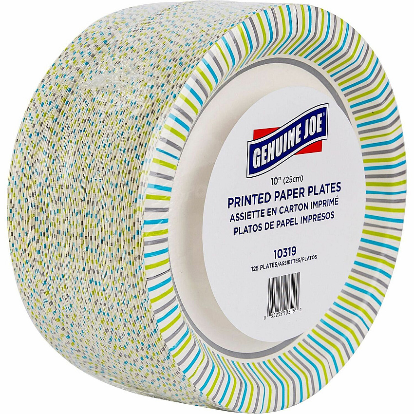 Genuine Joe 10" Printed Paper Plates (GJO10319)