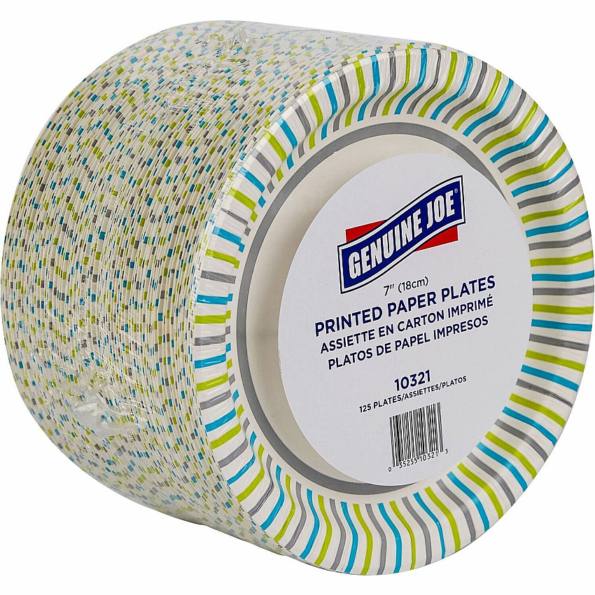 Genuine Joe 7" Printed Paper Plates (GJO10321)