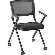 Lorell Mobile Mesh Back Nesting Chairs with Arms (LLR41845)