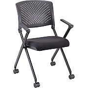 Lorell Upholstered Foldable Nesting Chairs with Arms (LLR41847)