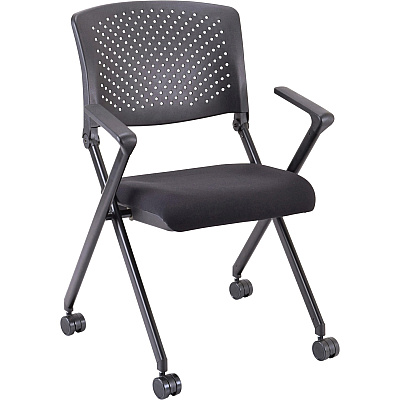Lorell Upholstered Foldable Nesting Chairs with Arms (LLR41847)