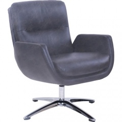 Lorell Distressed Soft Touch Lounge Chair (49874)
