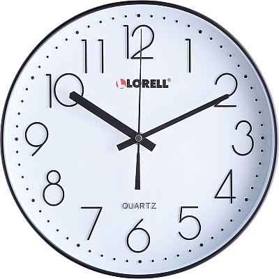 Lorell 12" Round Quiet Wall Clock (LLR61011)