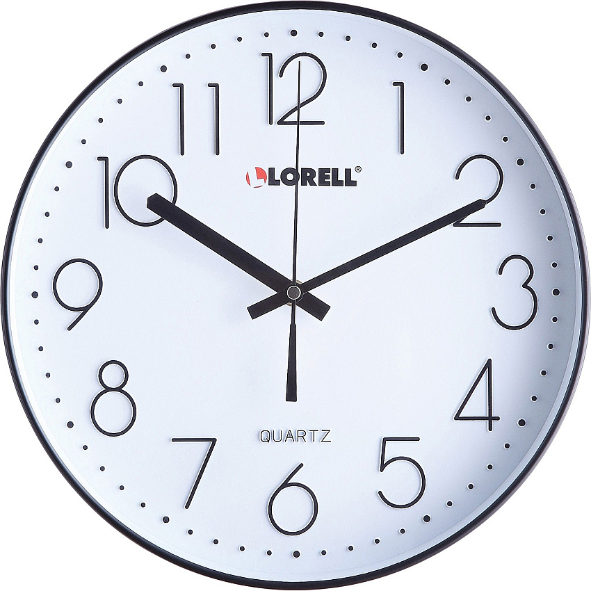 Lorell 12" Round Quiet Wall Clock (LLR61011)