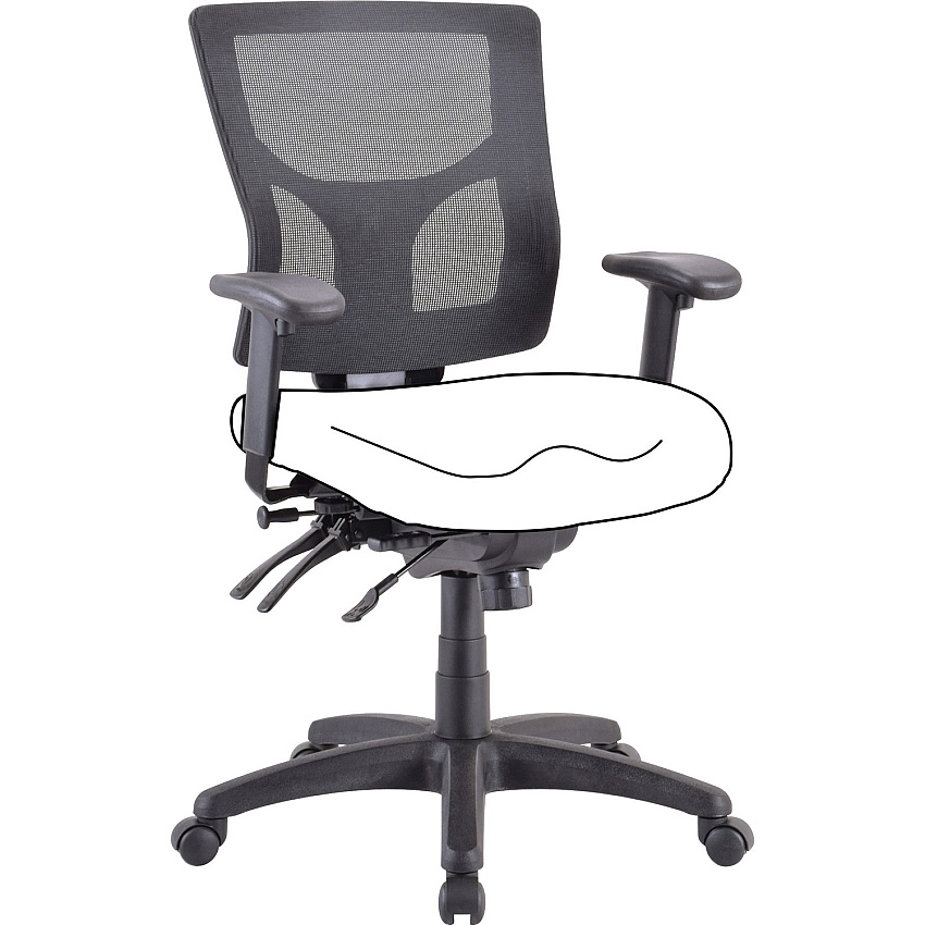 Lorell Conjure Executive Mesh Mid-back Chair Frame (LLR62003)