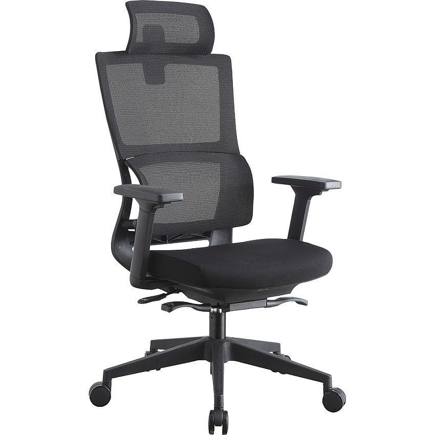 Lorell Mesh High-Back Chair w/Headrest (LLR81998)