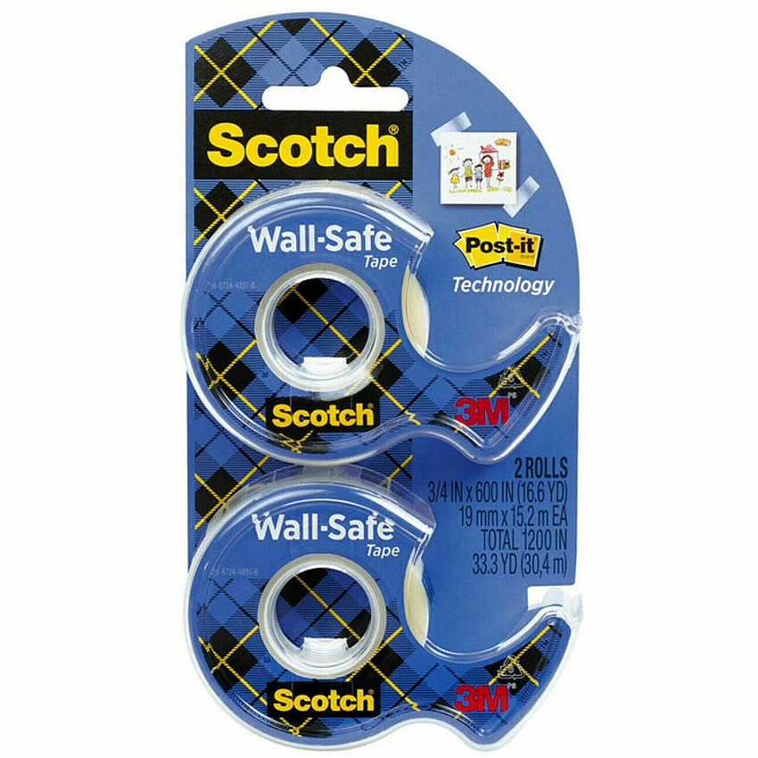 Scotch Wall-Safe Tape (MMM183DM2)