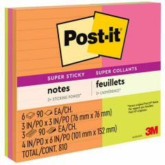 Post-it Super Sticky Notes - Energy Boost Color Collection (46339SSAU)
