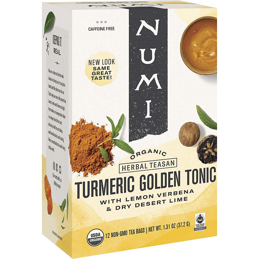 Numi Organic Turmeric Golden Tonic Herbal Tea Bag (NUM10551)
