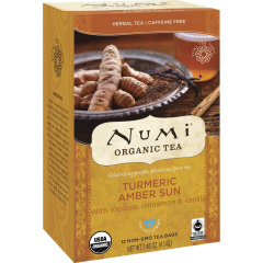 Numi Organic Turmeric Golden Tonic Amber Sun Herbal Tea Bag (10552)