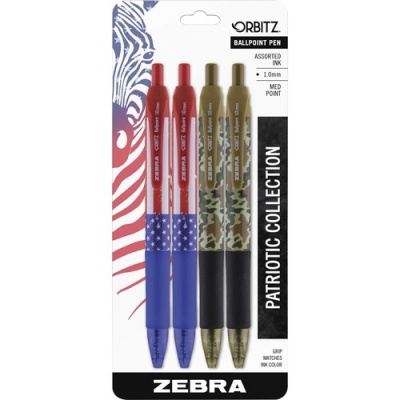 Zebra Orbitz Patriotic Collection Ballpoint Pens (21704)