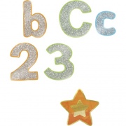 Carson-Dellosa Education Carson-Dellosa Education Sparkle/Shine EZ Letter Colorful Cutout Set (145104)