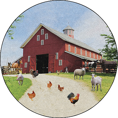Flagship Carpets Barn Animals Classroom Rug (FA100427FS)