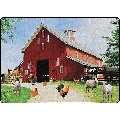 Flagship Carpets Barn Animals Classroom Rug (FA100432FS)