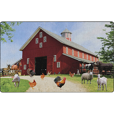 Flagship Carpets Barn Animals Classroom Rug (FA100444FS)