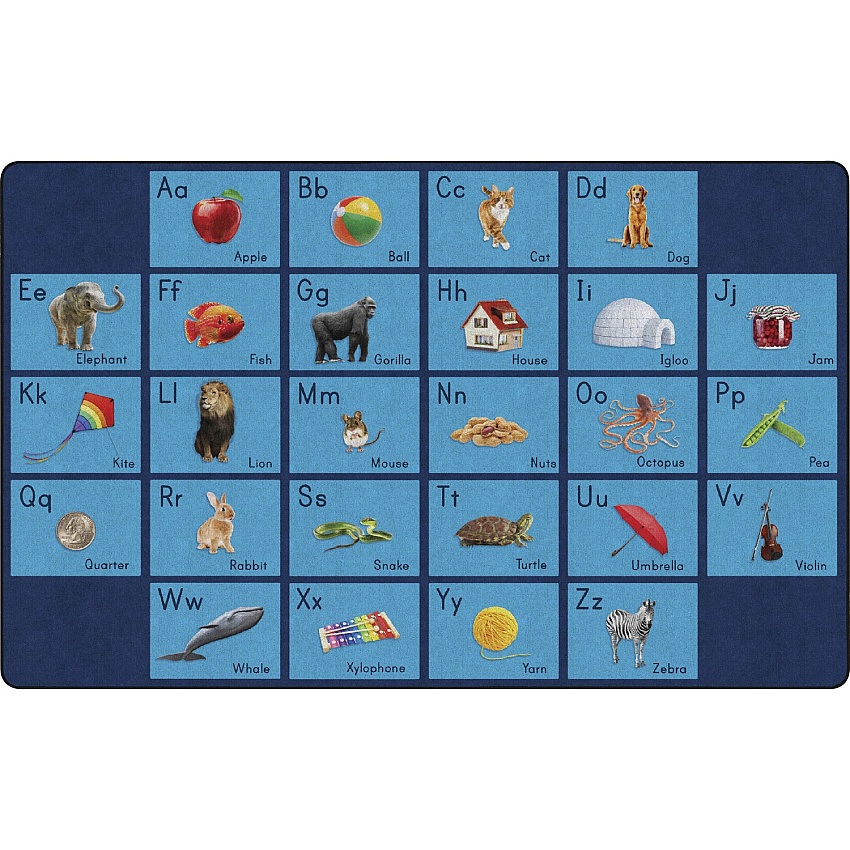 Flagship Carpets See My Alphabet Classroom Rug (FA101844FS)