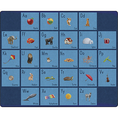 Flagship Carpets See My Alphabet Classroom Rug (FA101858FS)