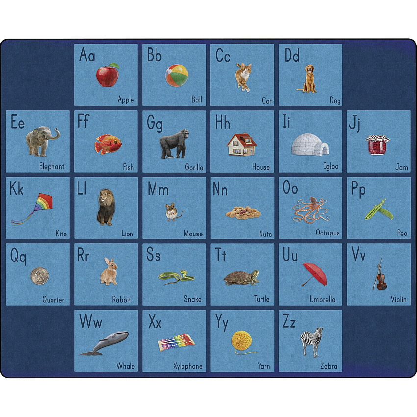 Flagship Carpets See My Alphabet Classroom Rug (FA101858FS)