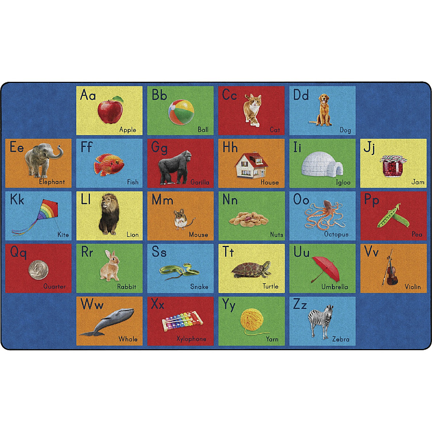 Flagship Carpets See My Alphabet Classroom Rug (FA101944FS)