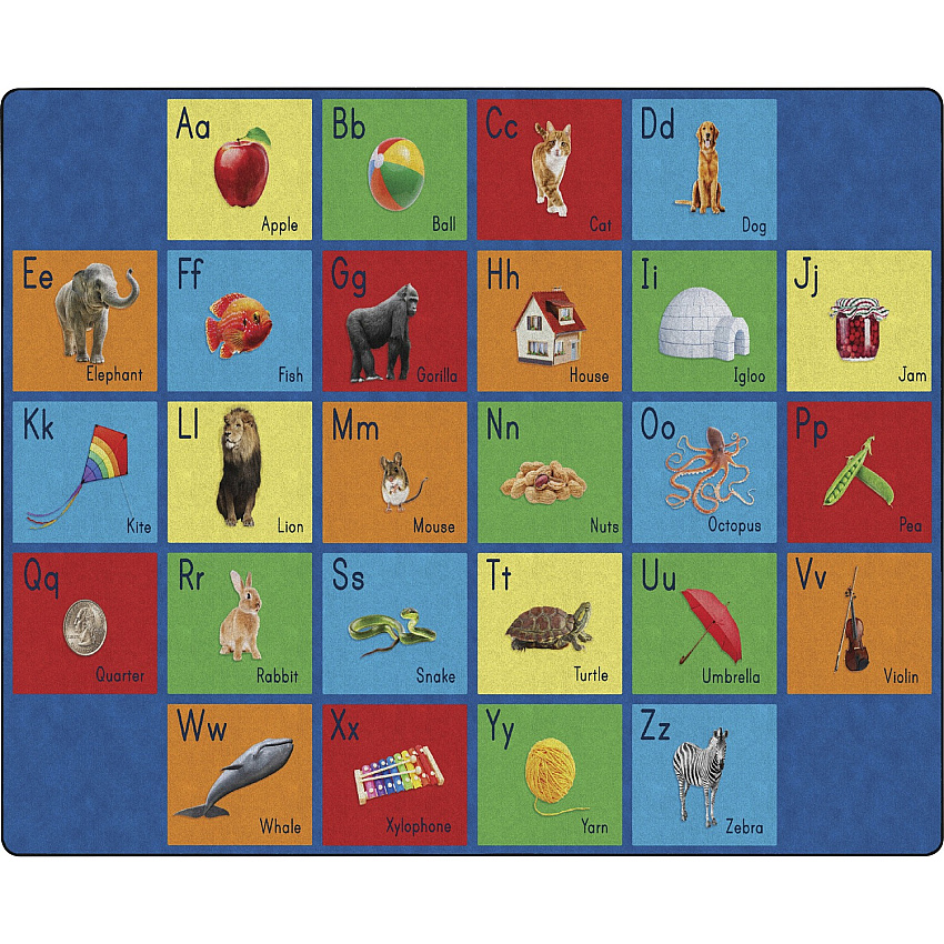 Flagship Carpets See My Alphabet Classroom Rug (FA101958FS)