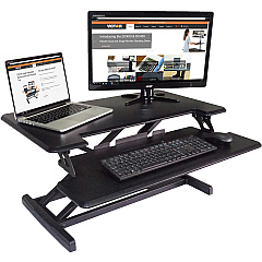 Victor High Rise Height Adjustable Compact Standing Desk with Keyboard Tray (VCTDCX610)