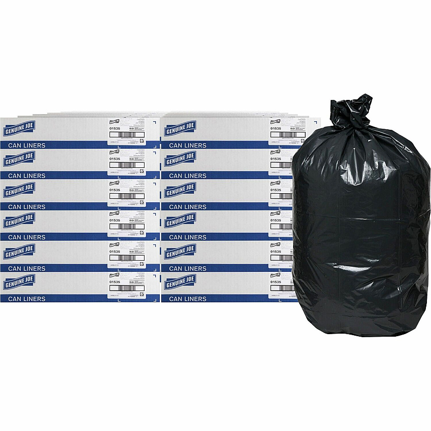 Genuine Joe Heavy-Duty Trash Can Liners (GJO01535PL)