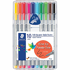 Staedtler Triplus Fineliner 10-piece Porous Point Pens (STD334SB10A6)