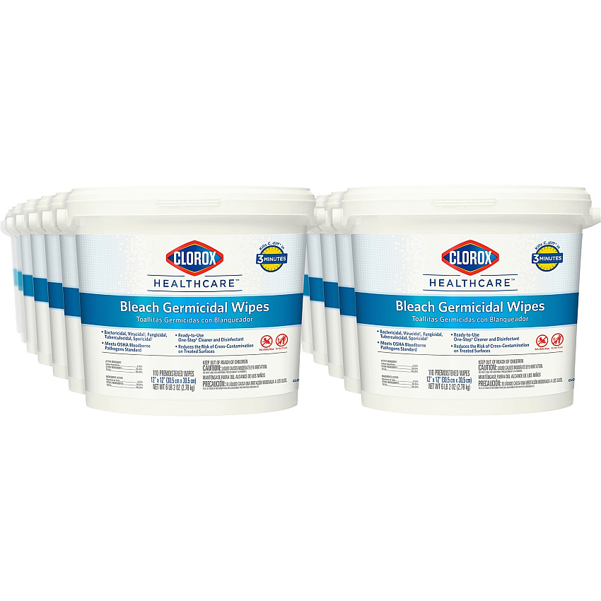 Clorox Healthcare Bleach Germicidal Wipes (CLO30358PL)
