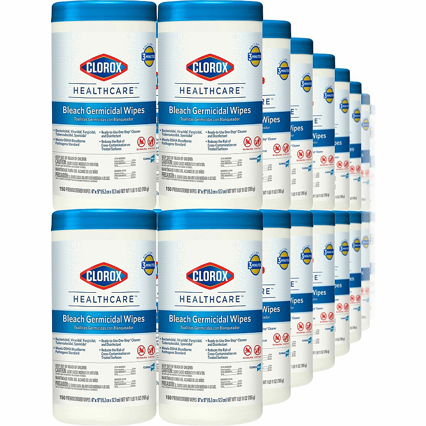 Clorox Healthcare Bleach Germicidal Wipes (CLO30577BD)